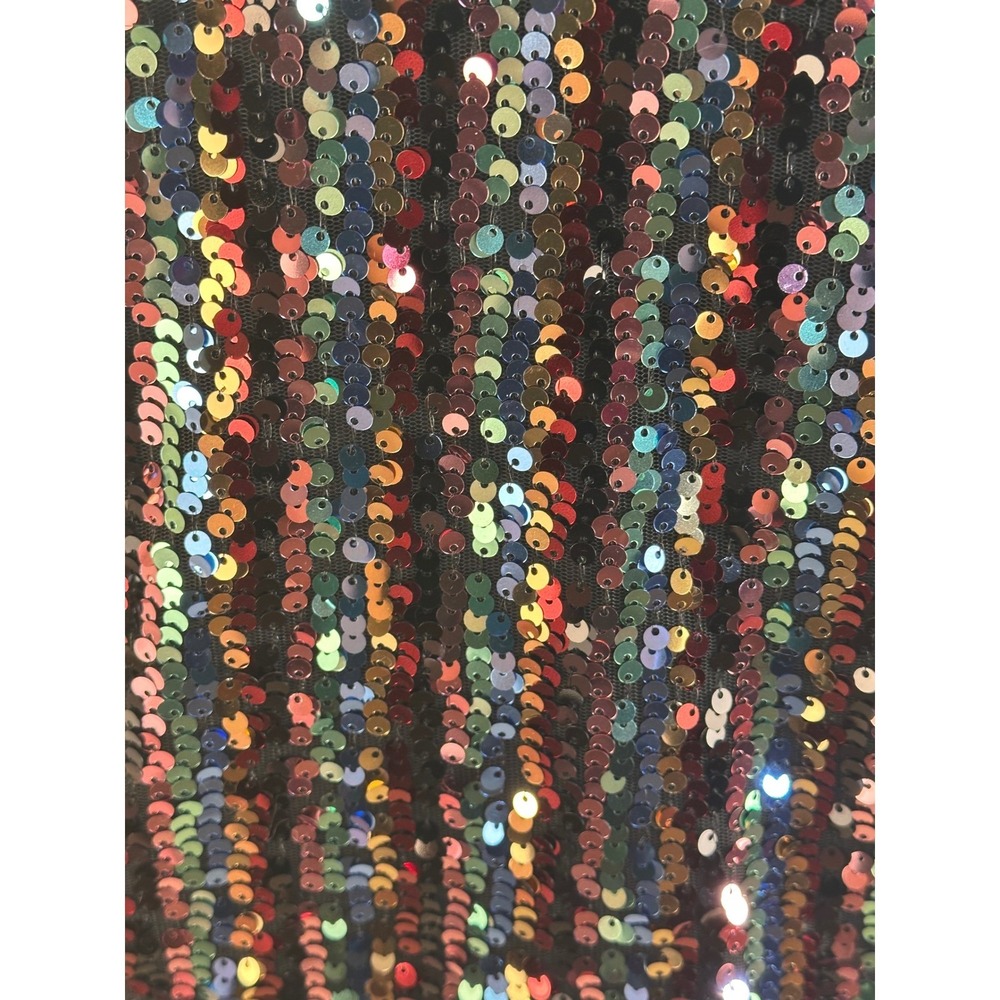 Skies Are Blue Rainbow Sequin Cami Tank Top Size Small NWT Holiday Party‎ Glam - Picture 9 of 13